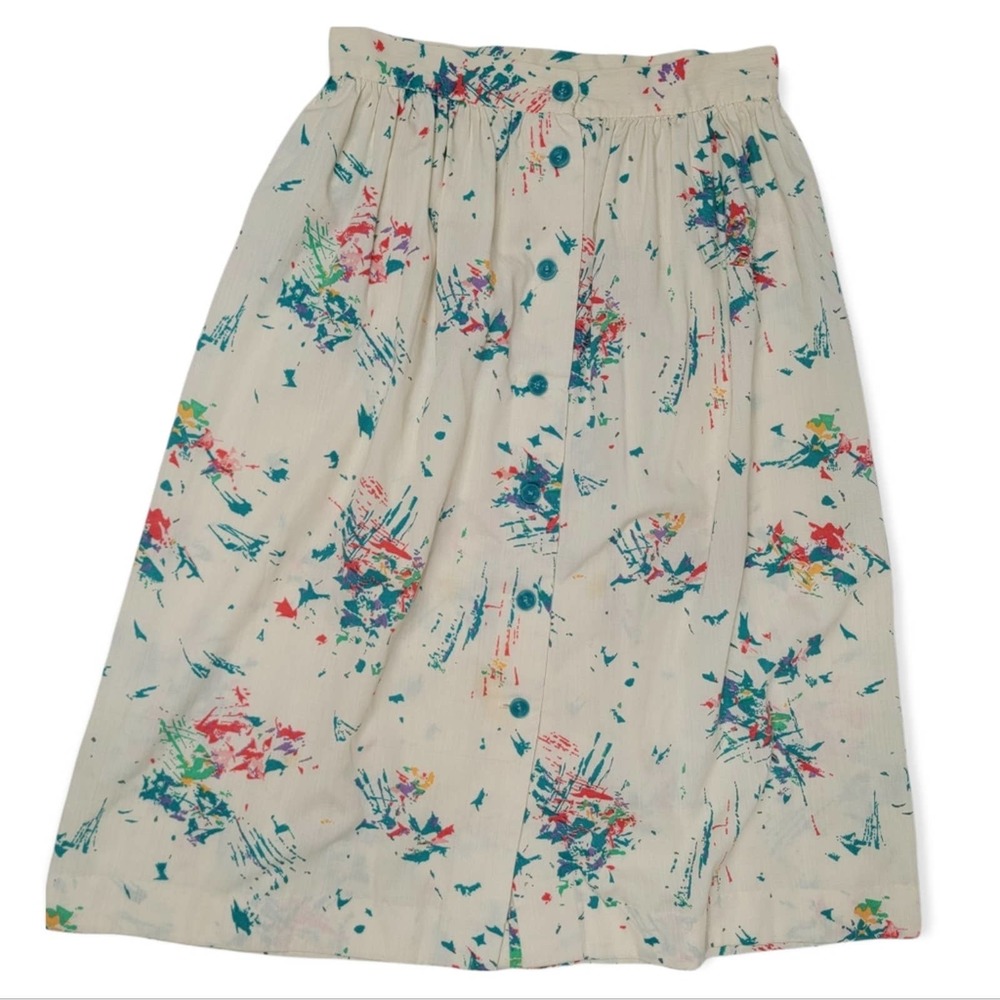 Vintage Splash Design Skirt